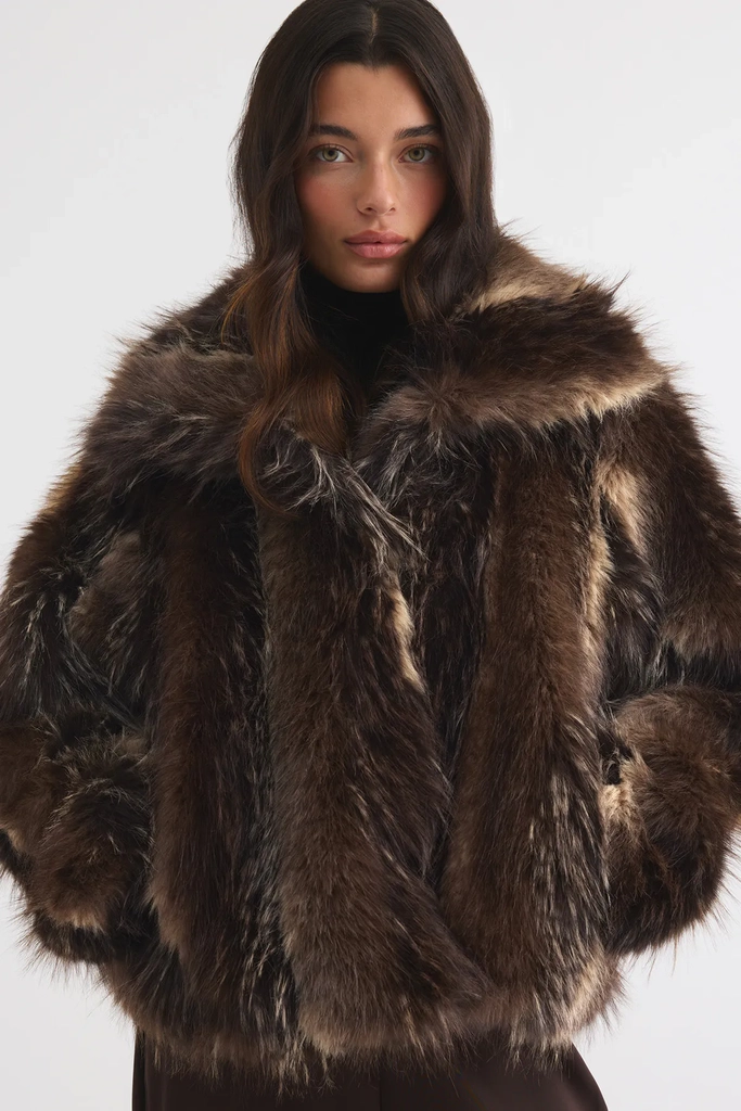Faux fur jacket