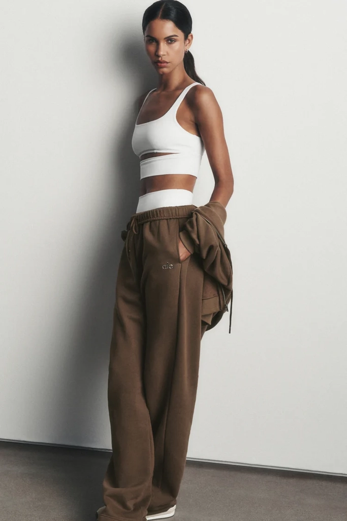 accolade straight leg sweatpant - java brown