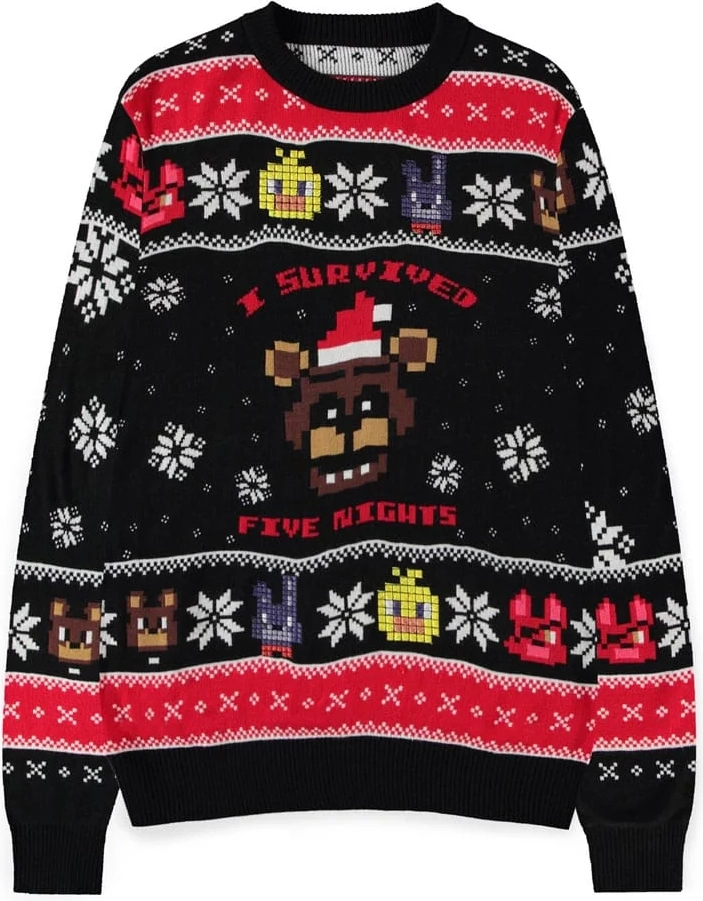 Difuzed Five Nights At Freddy's Sweater Survived Christmas Jumper