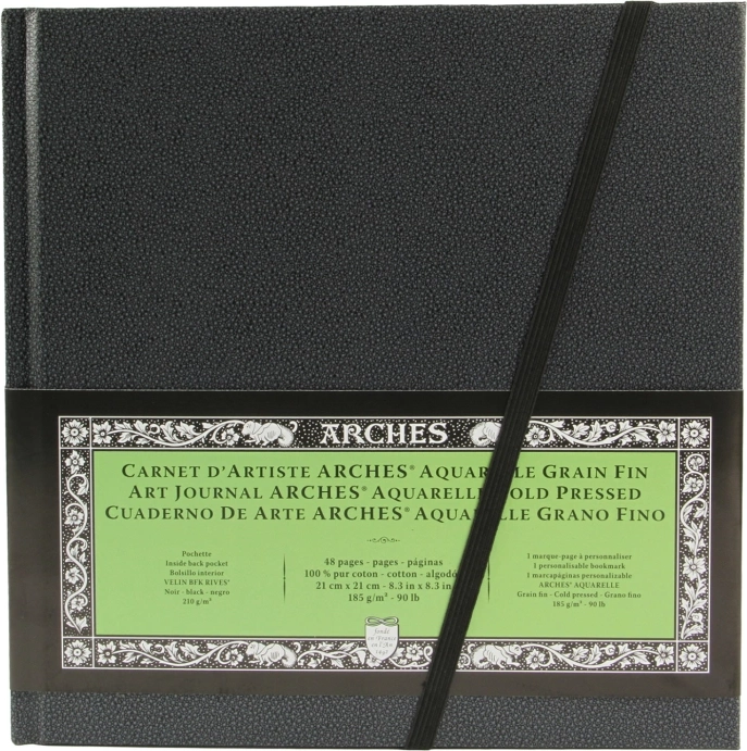 art journal akvarel cp 21x21 cm