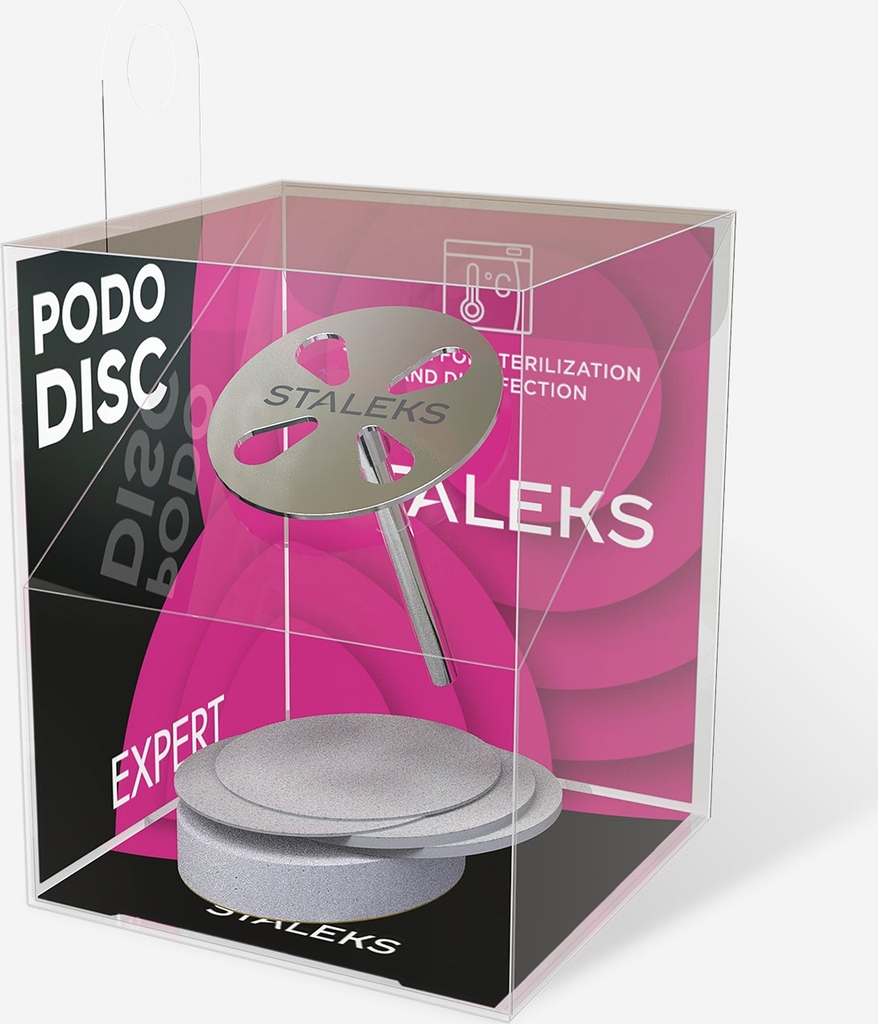 pododisk - pedicure spindel & slibepapir 180, 5 stk. - m 20 mm