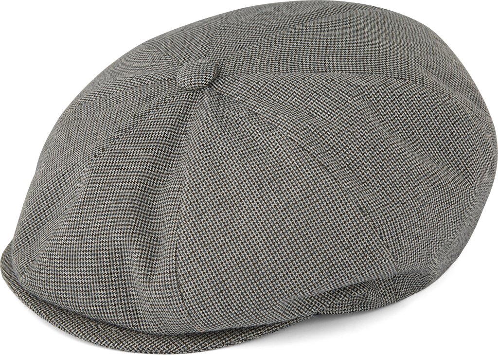 Fawler Spicchi Houndstooth Newsboy Kasket - Grå
