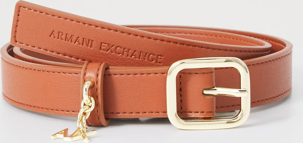 armani exchangetongue belt - bælter - coconut shell