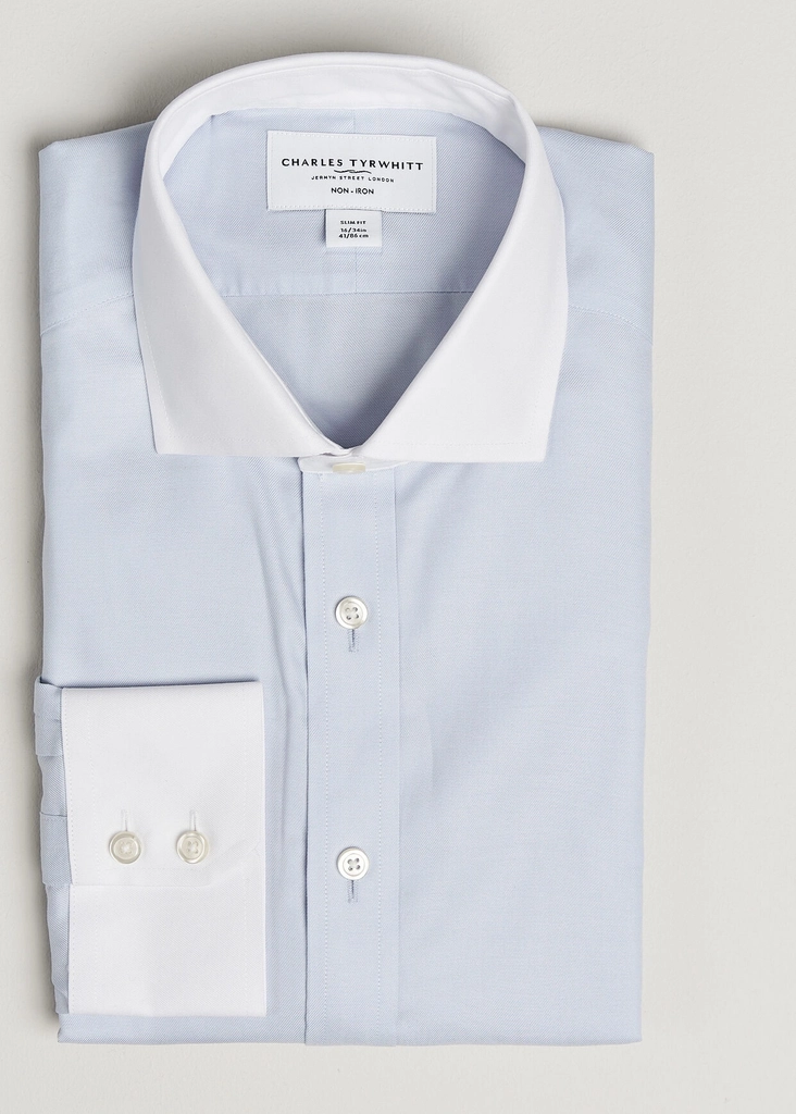 NyhederSlim Fit Non Iron Plain Winchester Shirt Light Blue