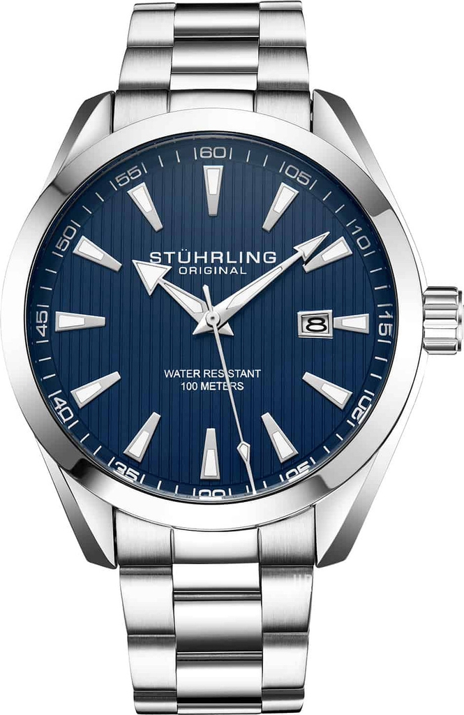 Stührling Original Herreur 3953.2 Symphony Blå Stål Ø42 mm