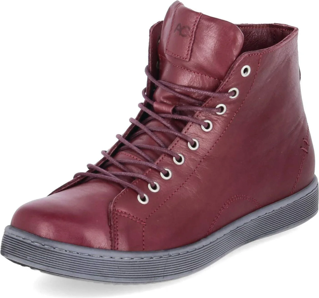 andrea contiandrea conti 0344900/2055 damen boots glattleder red - snørestøvletter - rot