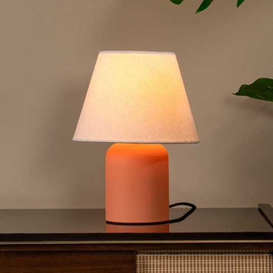 bordlampe macia, terrakotta/naturfarvet 27 cm keramik/stof