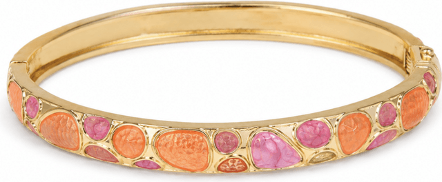 Chanti Vandfast Pink Bangle Forgyldt Stål - Oceana