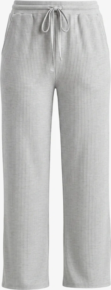 loungehose damen rippstruktur | hellgrau meliert
