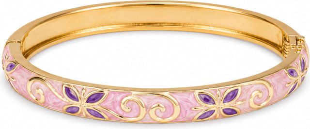 Chanti Vandfast Blomster Lyserød Bangle Forgyldt Stål - Oceana