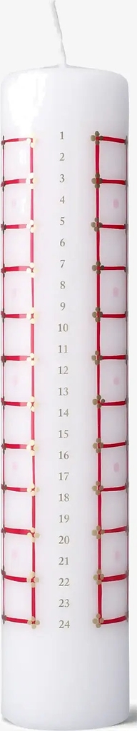 Bjørn Wiinblad Eva Advent Candle 2026 Ø5 Cm Red - White - 25 CM