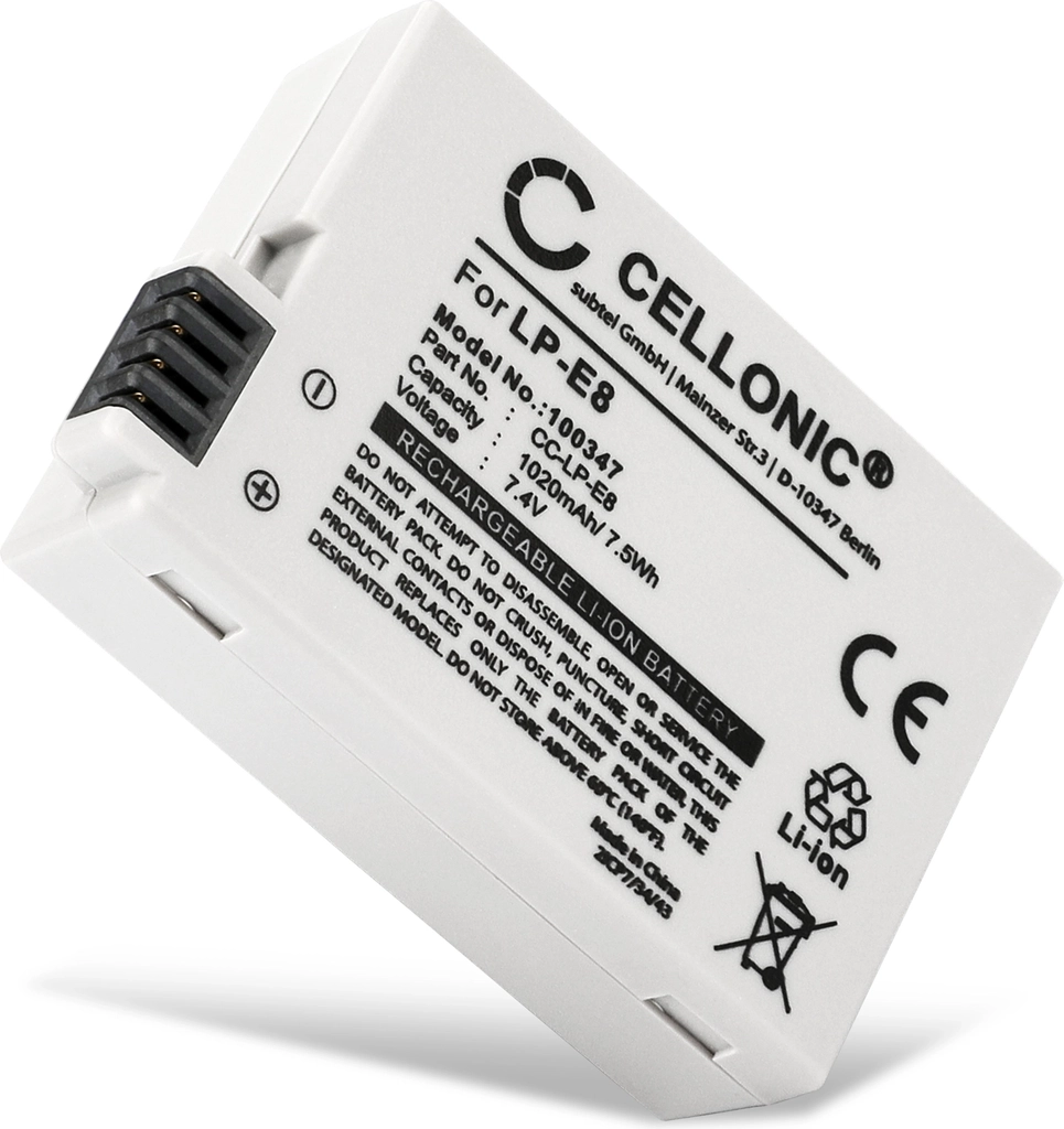 canon eos 600d batteri 1020mah til cellonic