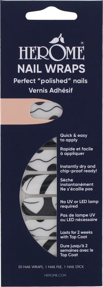 nail wraps - noir lines