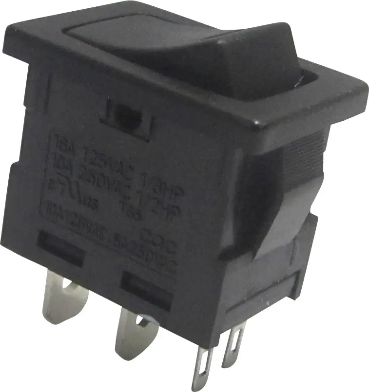 TRU Components 1587517 Wippschalter TC-R13-66L-02 250 V/AC 6 A 1 x Aus/Ein rastend 1 St