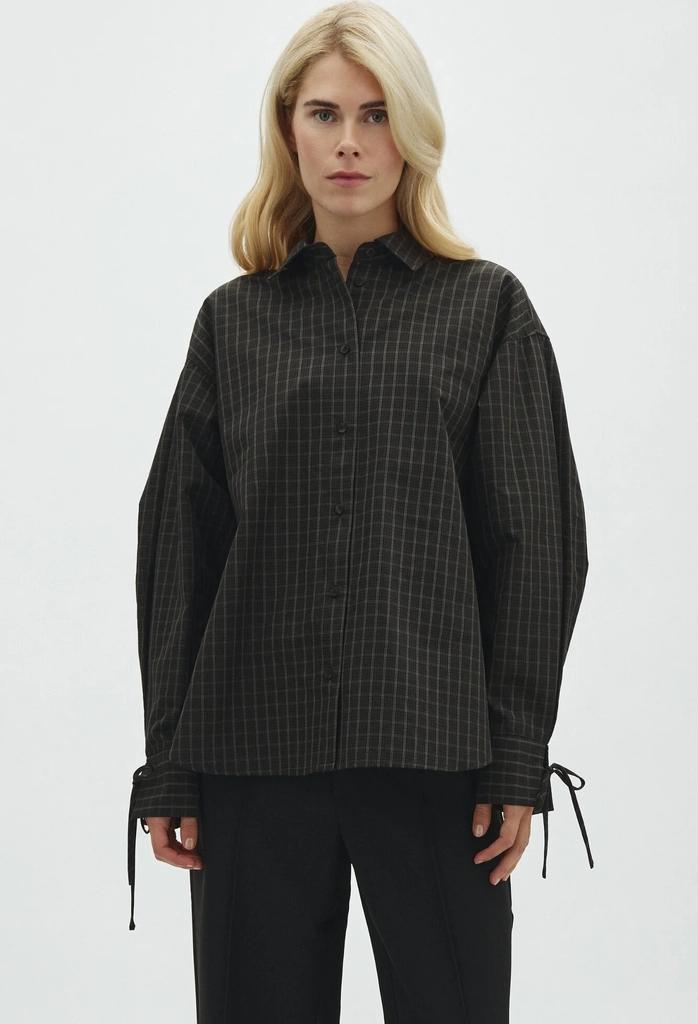 pamila-m ternet skjorte - black brown check
