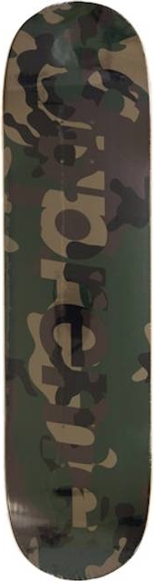 Supreme Camo Logo Skateboard Deck Woodland Camo
