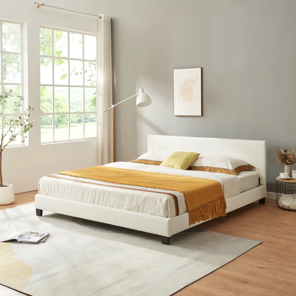 corium® dobbeltseng barcelona - 200x180cm - hvid