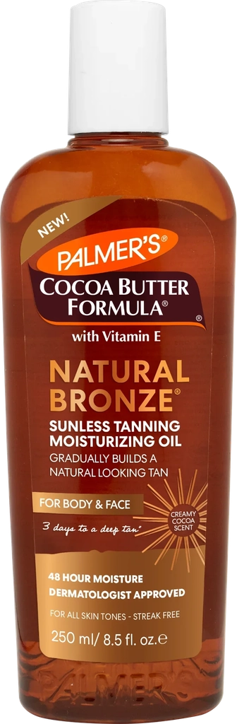 natural bronze sunless tanning moisturizing oil